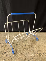 NEWSPAPER BASKET, metal, 1900s.