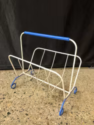 NEWSPAPER BASKET, metal, 1900s.