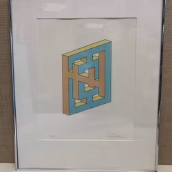 OSCAR REUTERSVÄRD, litografi, "Omöjlig figur" signerad samt numrerad 6/100
