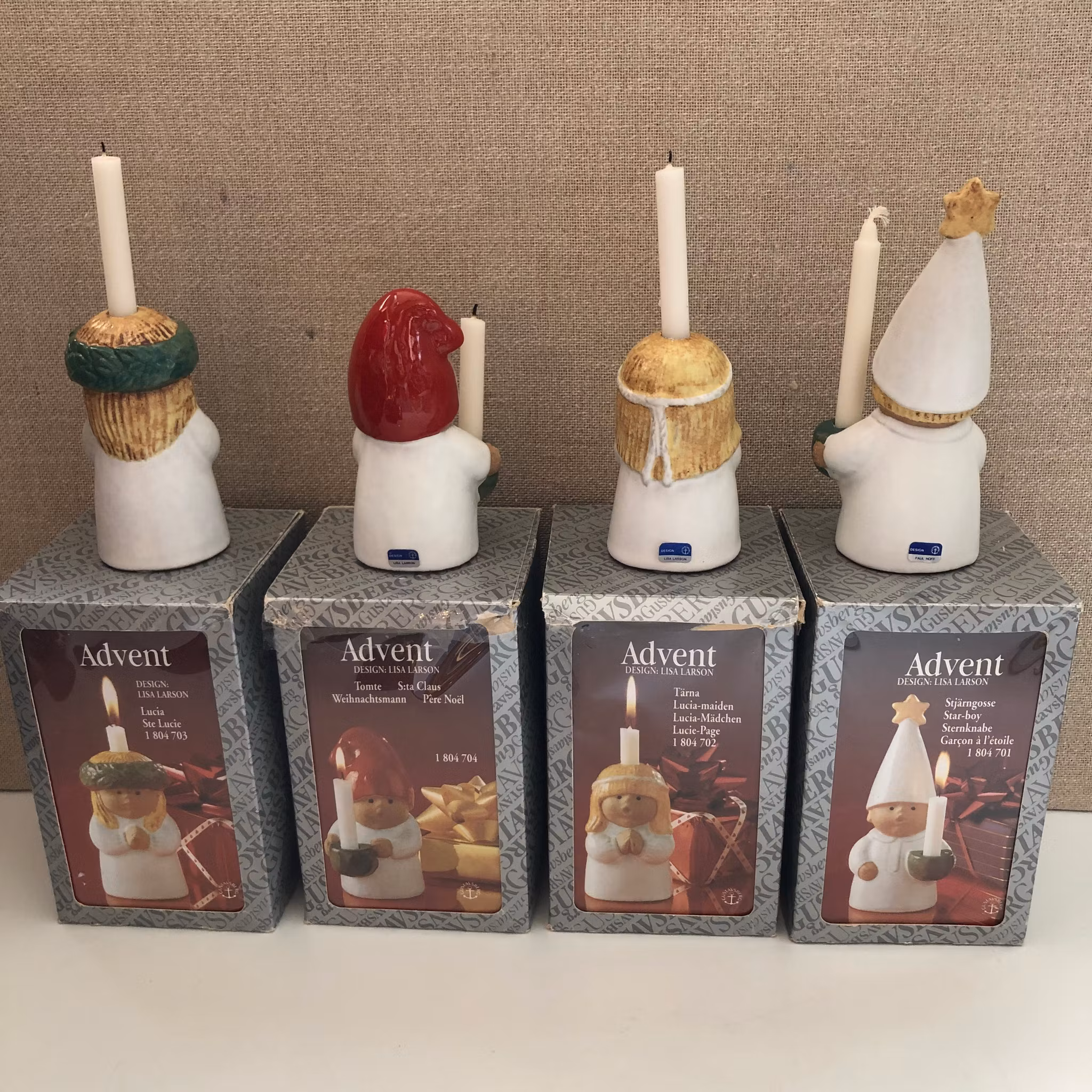 Figuriner Luciatåget "Advent" Lisa Larson Gustavsberg 1980-90tal