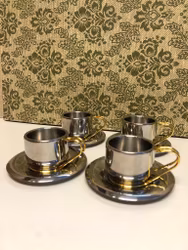 ESPRESSOKOPPAR 4 st. Inox 18/10, Italy.