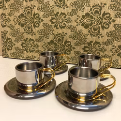 ESPRESSO CUPS 4 pcs. Inox 18/10, Italy.