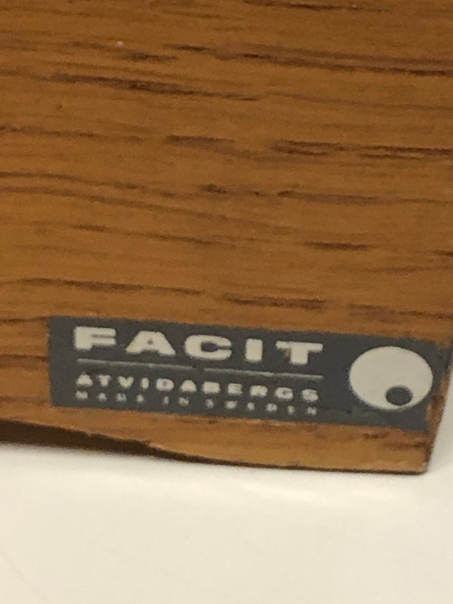HYLLA, bordsmodell, teak, Facit. Åtvidaberg, 1950/60-tal.