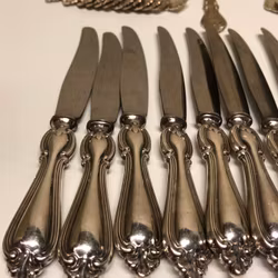 CUTLERY 37 pieces, nickel silver, "Olga" GAB, second half of the 20th century.