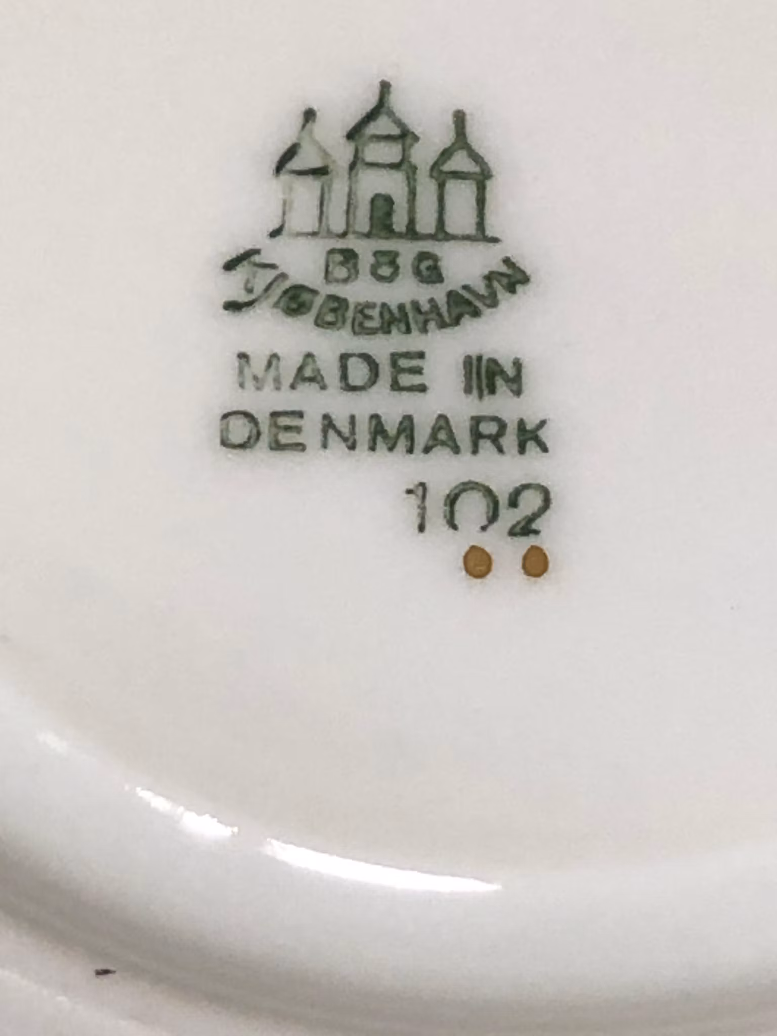 KAFFEKOPP, FAT, ASSIETT, porslin, "Måsen" Bing & Gröndahl, Danmark.