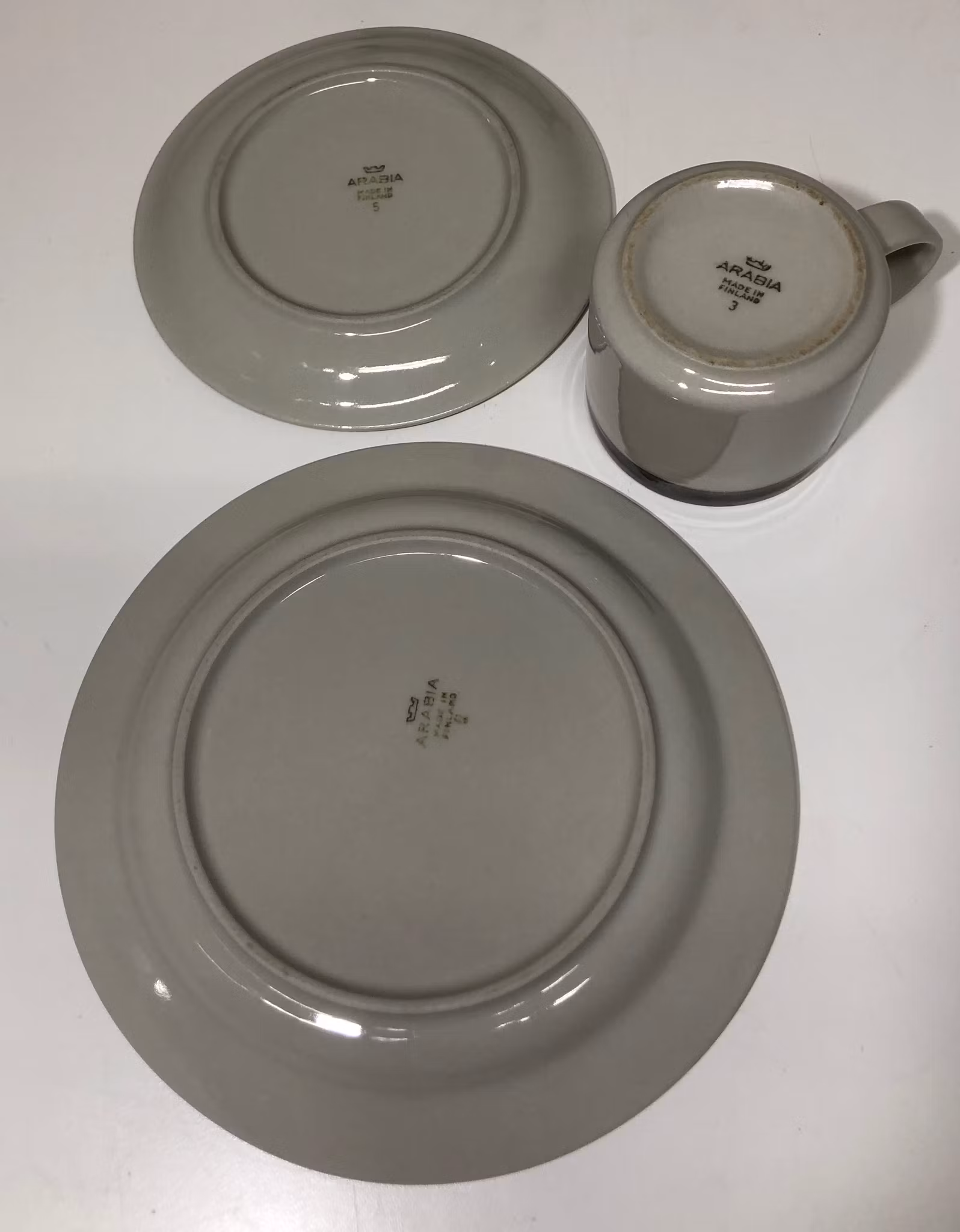 KAFFEKOPP, FAT, ASSIETT,  "Karelia", Anja Jaatinen-Windquist, Arabia.