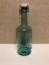 BOTTLE, glass, patent cork, 20th century.