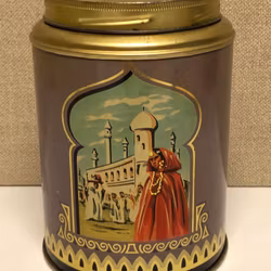 COFFEE CAN, sheet metal, Skånskans Kaffe, first half of the 20th century.