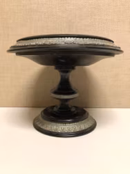 TAZZA, wood/metal, 18th/19th century.
