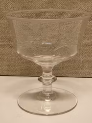 CHAMPAGNESKÅL, glas, 1900-talets första hälft.