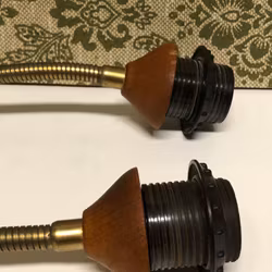 WALL LAMP, teak/metal, EA No. 195 2, 1950s/60s.