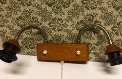 VÄGGLAMPA, teak/metall, E-A No. 195 2, 1950/60-tal.