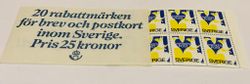20 RABATT-FRIMÄRKEN, postfriskt, för brev, inom Sverige.