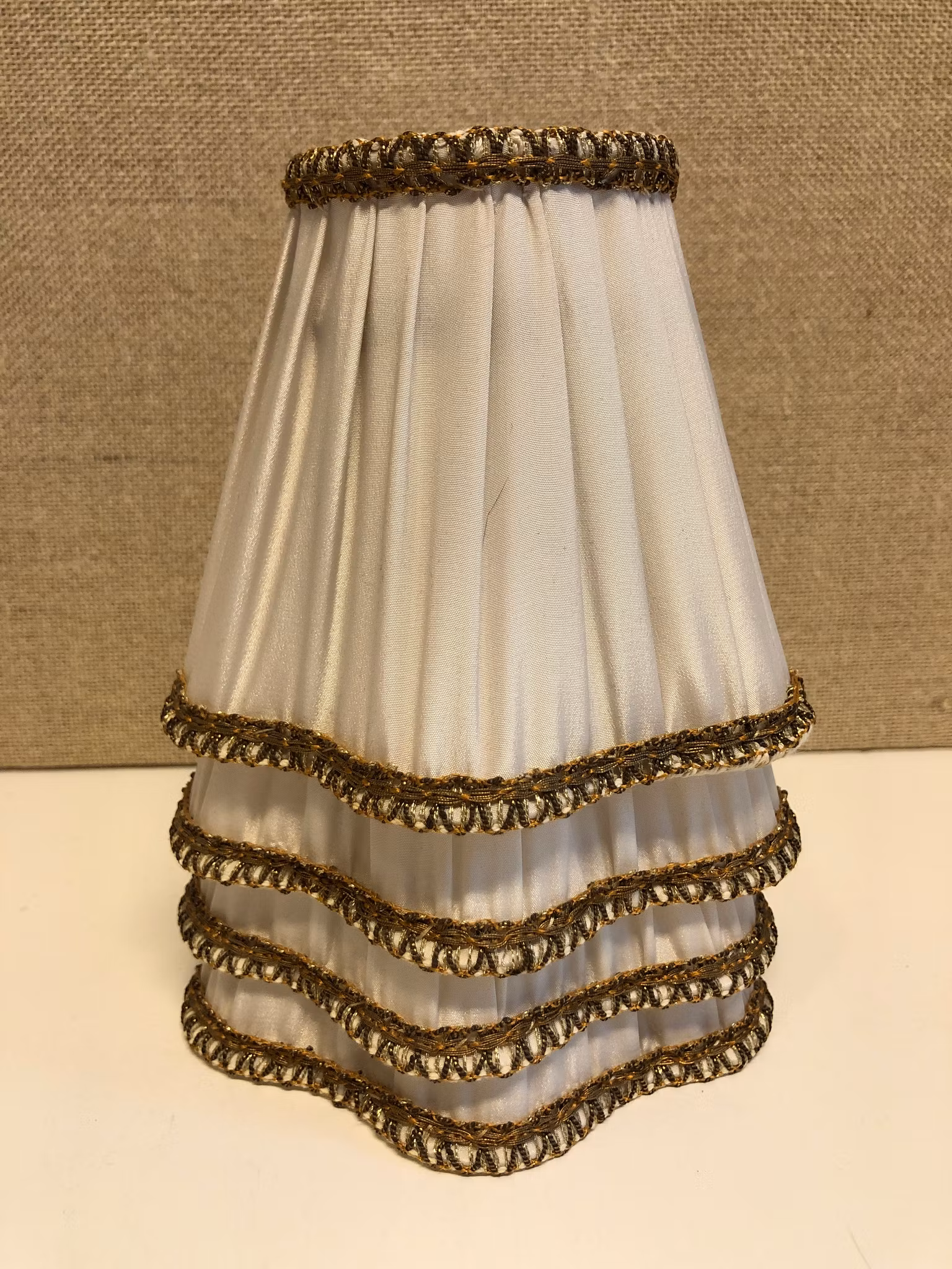 LAMPSKÄRMAR 4 st, metall/textil, 1900-talets mitt.