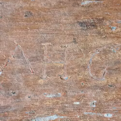 FORSKRIN, bemålat trä, allmoge, 1800-talets början.