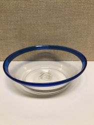 FILBUNKSSKÅL, glas, handblåst, 19/1800-tal.