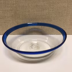 FILEBUNKSKÅL, glass, hand-blown, 19/1800s.