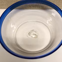 FILEBUNKSKÅL, glass, hand-blown, 19/1800s.