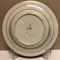 PLATES, blue/white, porcelain, Royal Delf, 12.5 years of marriage Queen Juliana & Prince Bernard 1949