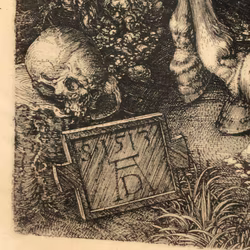 ALBRECHT DÜRER. Efter, "Knight, Death and the Devil" etsning, signerad och daterad i trycket 1513.