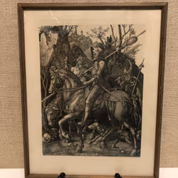 ALBRECHT DÜRER. Efter, "Knight, Death and the Devil" etsning, signerad och daterad i trycket 1513.