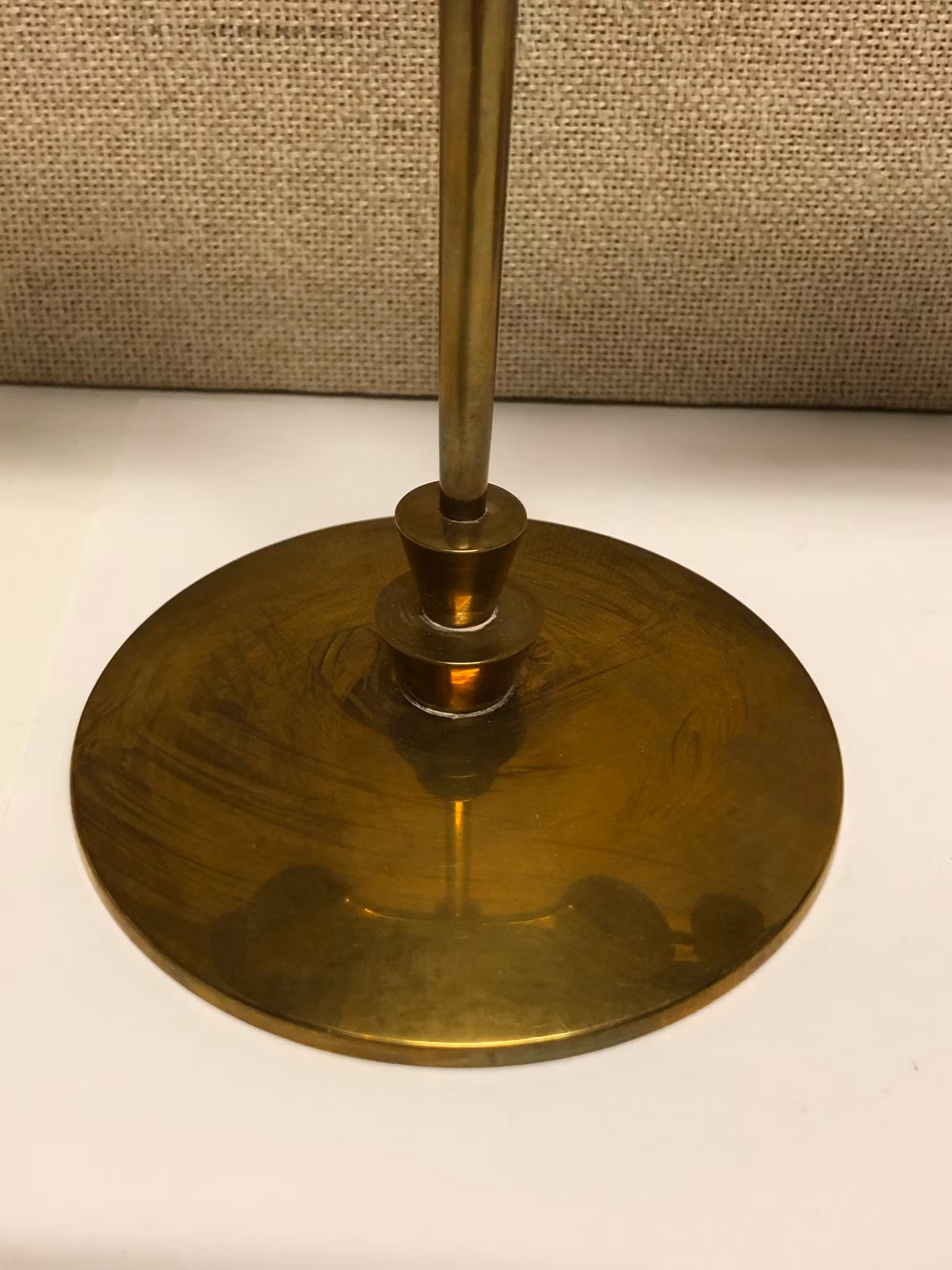 KANDELABRAR ett par, mässing, O.H. Lagerstedt, Eskilstuna, Swedish Grace, 1930/40-tal.