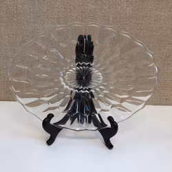 DISPLAY DISHES, 4 pieces, pressed glass, 1900s.