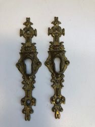 NYCKELSKYLTAR 2 st, bronserad metall, nyrenässans, 1800 talets slut.