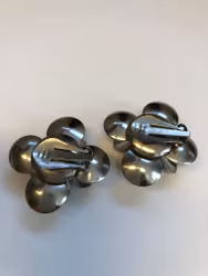 Earrings Clips metal Vintage 50s-60s