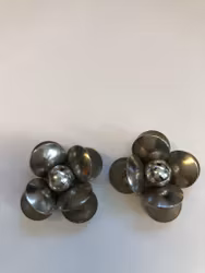 Earrings Clips metal Vintage 50s-60s