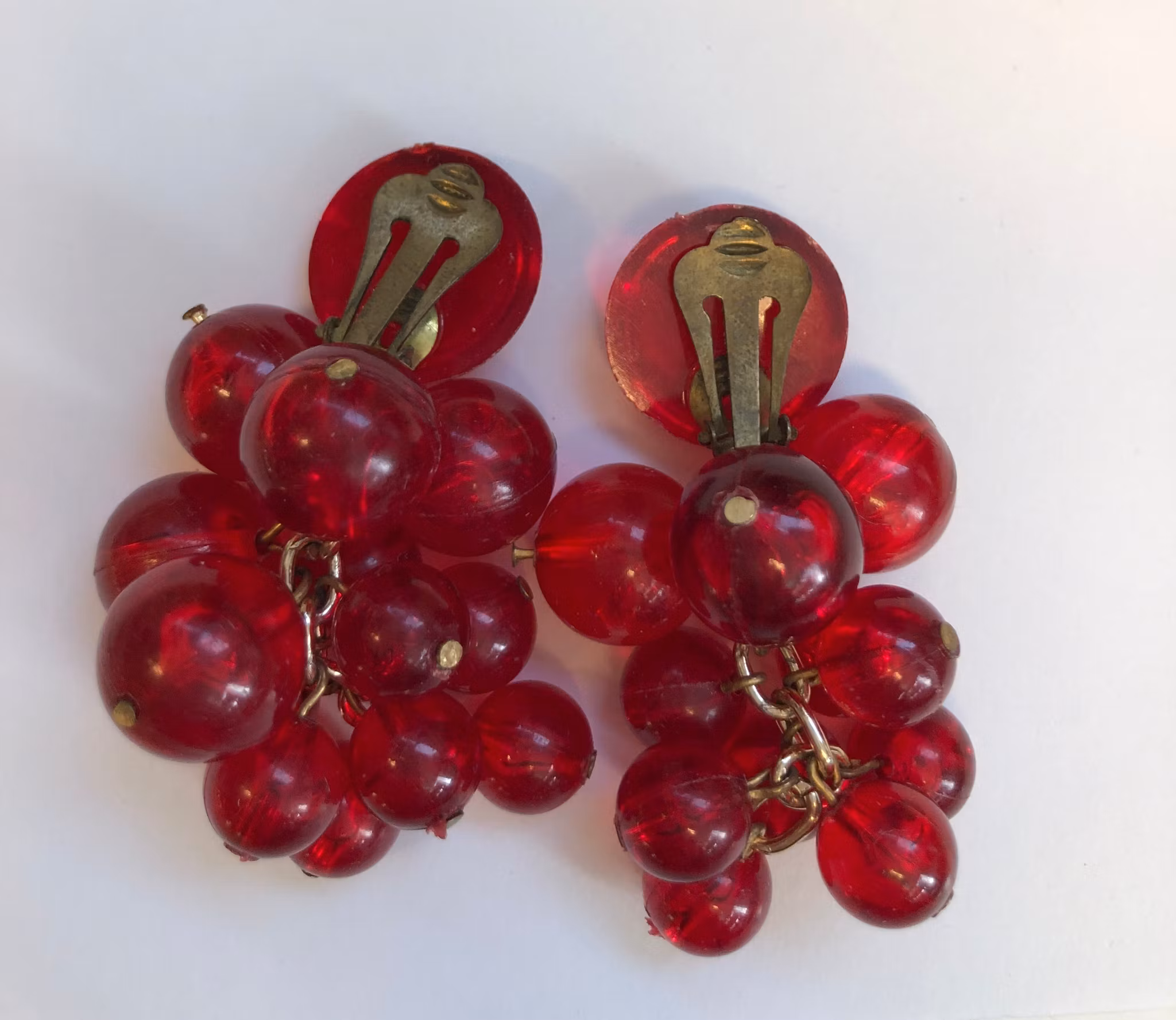 ÖRHÄNGEN, clips, plast, vintage 1950-60-tal