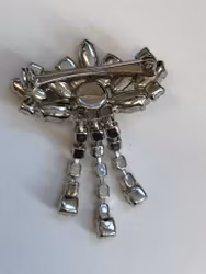Brooch Strass metal Vintage 20th century