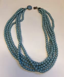 PÄRLHALSBAND, metall, konstmaterial, Vintage 1960-tal