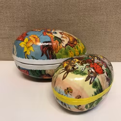 PÅSKÄGG 2 st. papper, 1900-talets mitt.