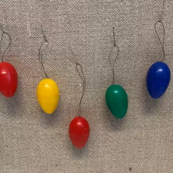 PÅSKÄGG 5 st. plast, påskrispynt, 1960/70-tal.