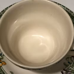 TEA CUP AND BREAKFAST BOWL, porcelain, "Englich Country Garden" Mason, England.