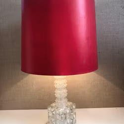 BORDSLAMPA, glas, 1960/70-tal.