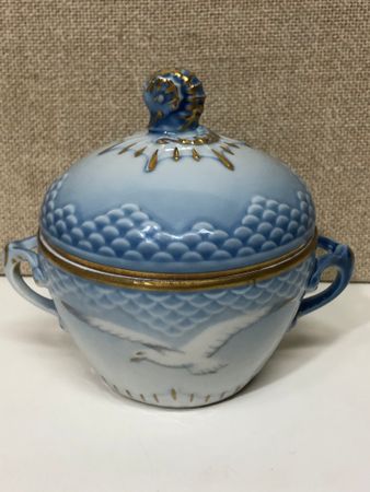 SUGAR BOWL, porcelain, "The Seagull", Fanny Garde, Bing & Grondahl, Denmark.