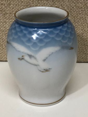 VASE, porcelain, "The Seagull", Fanny Garde, Bing & Grondahl, Denmark.