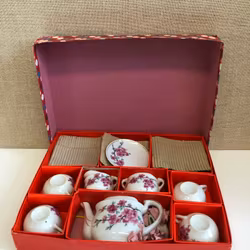 DOCKSERVIS TE, 15 delar, porslin, 1900-talets mitt.