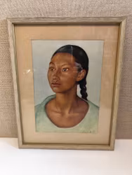 NILS DARDEL. Print, young Mexican, signed in print.