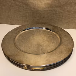 8 PLATES, metal, second half of the 20th century.
