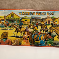 MÅLARLÅDA, plåt, "Page London", vattenfärg, Western Paint Box, England, 1900-talets mitt.