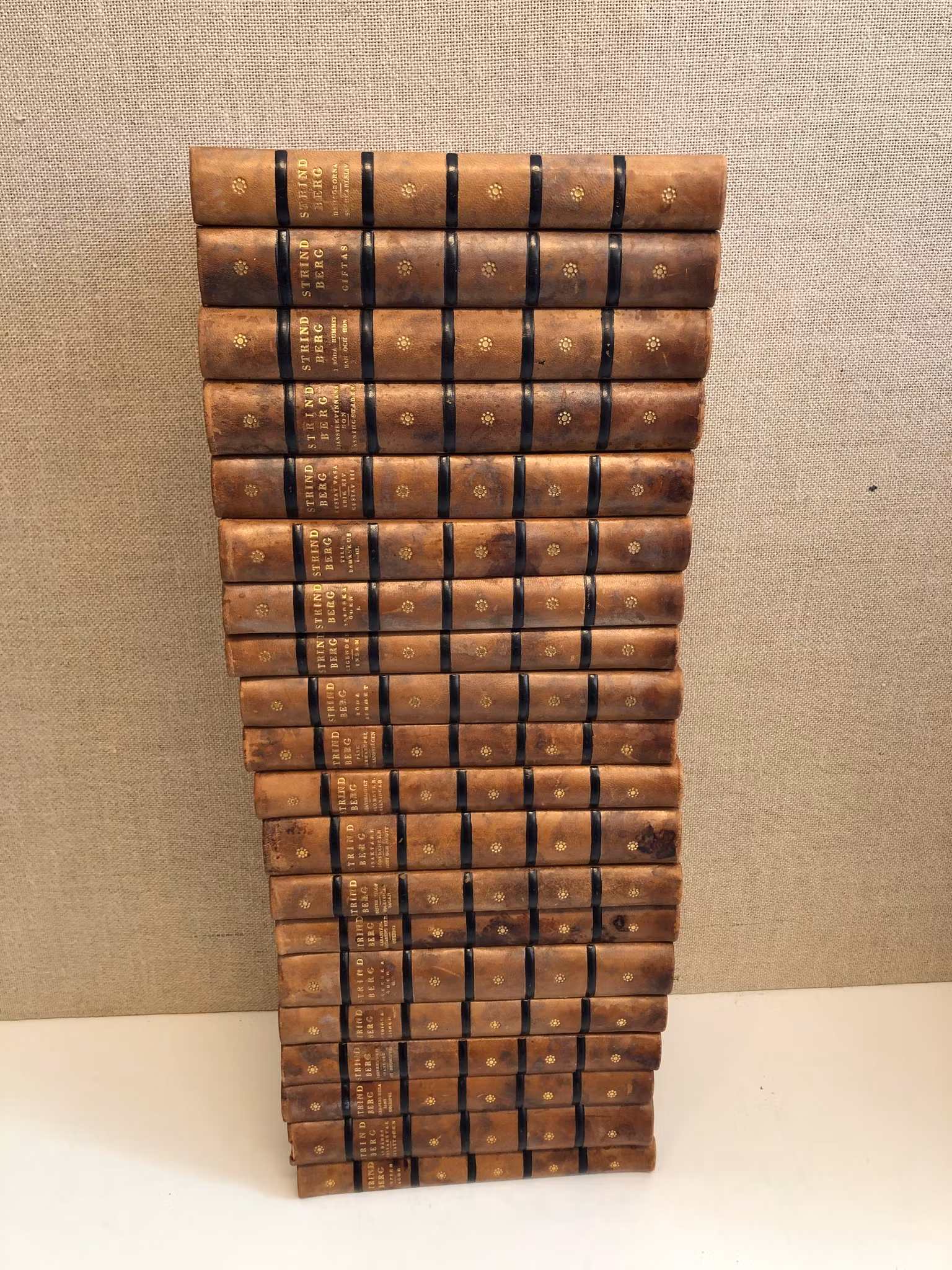 AUGUST STRINDBERG. Books, 20 volumes, Albert Bonniers publishing house, 1928/29.