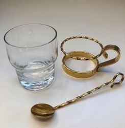 IRISH COFFEE/TEGLAS, metall/glas, 1900-talets slut.