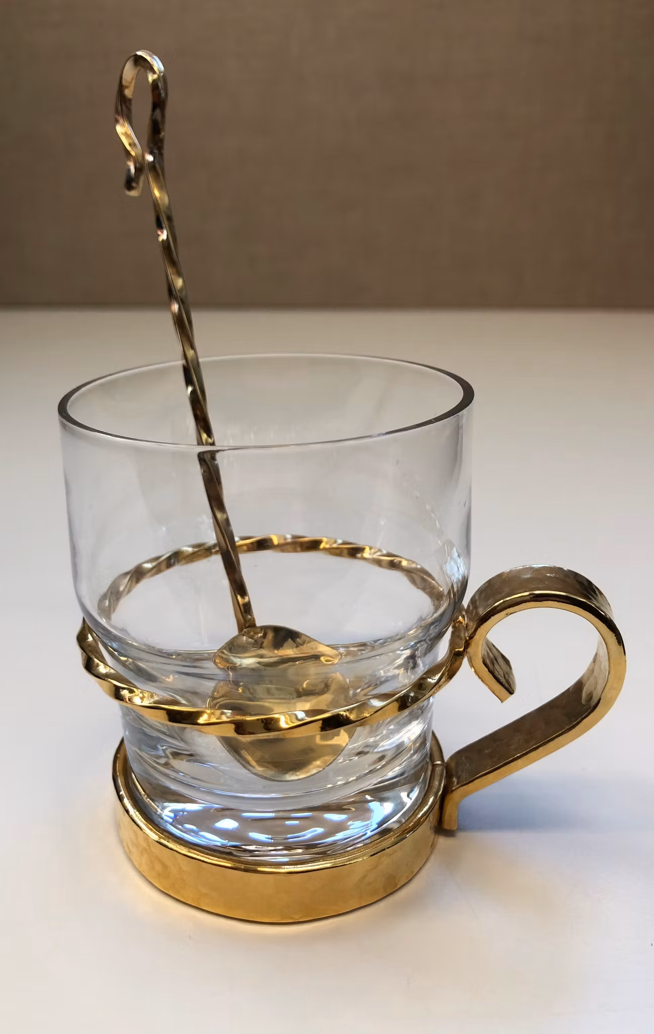 IRISH COFFEE/THE GLASS, metal/glass, late 20th century.