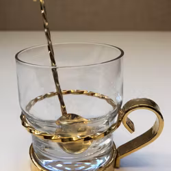 IRISH COFFEE/THE GLASS, metal/glass, late 20th century.