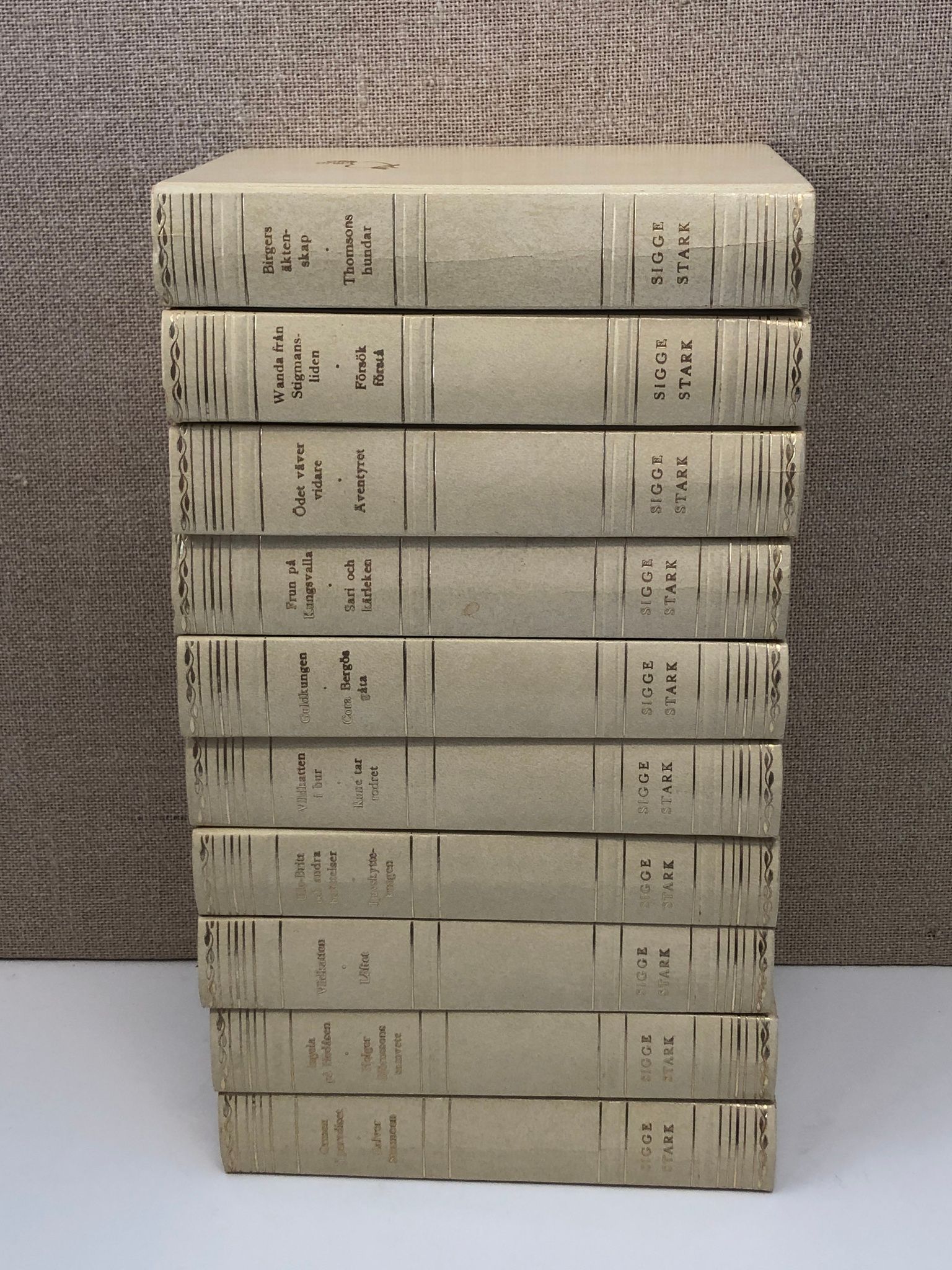 SIGGE STARK. Bokband, 10 delar, AB Lindqvist förlag, 1966