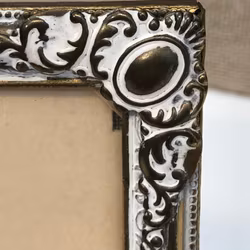PHOTO FRAME, metal/glass, 1960s.