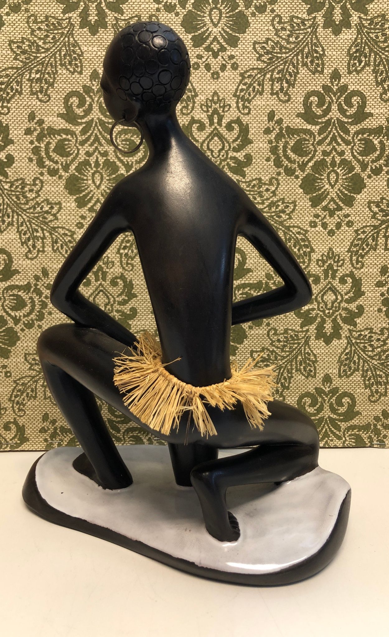 LEOPOLD ANZENGRUBER, skulptur, keramik, Afrikana, 50-tal. Österrike.